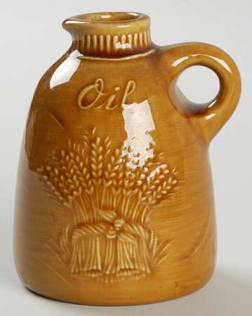 Wheat Golden Brown (Harvest) Oil Cruet No Stopper