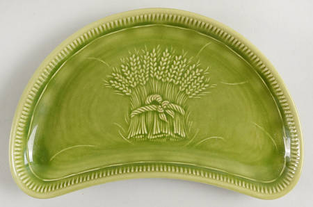 Wheat Green (Winter Green) Crescent Salad Plate