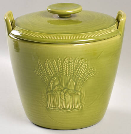 Wheat Green (Winter Green) Cookie Jar & Lid