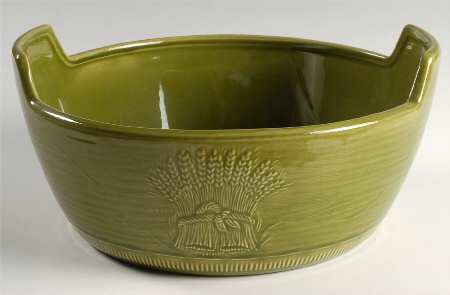Wheat Green (Winter Green) 10" Large Salad Serving Bowl