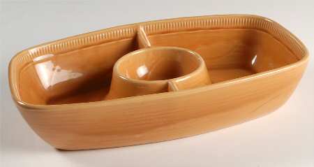 Wheat Light Gold (Summer Tan) Chip Bowl/Plate for Chip & Dip Set