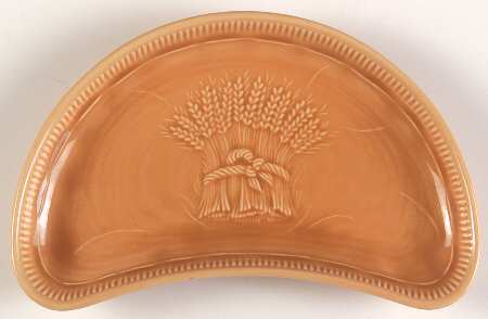 Wheat Light Gold (Summer Tan) Crescent Salad Plate