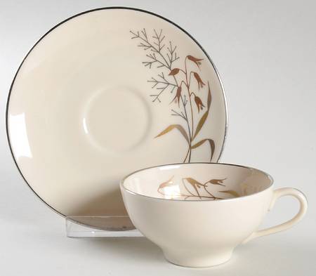 Winter Bouquet Flat Demitasse Cup & Saucer Set