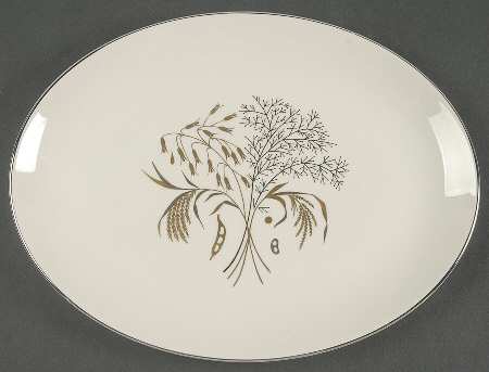 Winter Bouquet 12" Oval Serving Platter