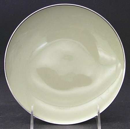 Willow Green (Platinum Trim) Dessert Plate/Cream Soup Saucer for Flat Bowl