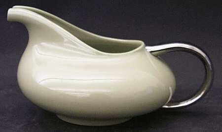 Willow Green (Platinum Trim) Gravy Boat