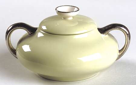 Willow Green (Platinum Trim) Sugar Bowl & Lid