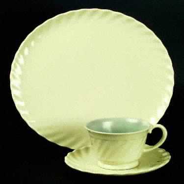 Wishmaker Federal Gold Footed Cup & Saucer Set by Franciscan