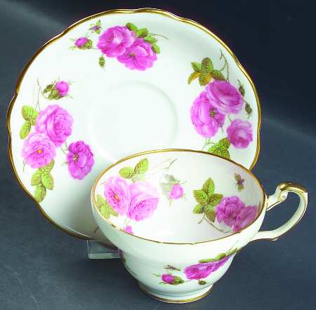 Century Rose Footed Cup & Saucer Set