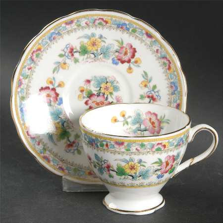 Ming Rose Footed Demitasse Cup & Saucer Set