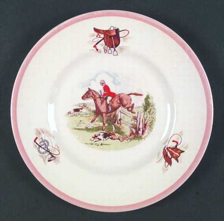 English Hunting Scenes (Salmon Pink Edge) by Fondeville