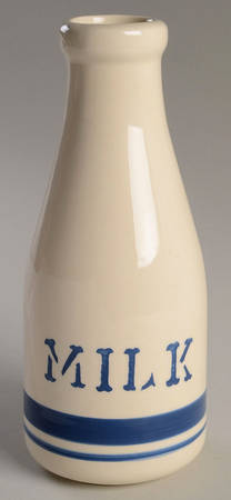 Blue Stripe Milk Bottle