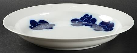 Blue Flower Rim Soup Bowl