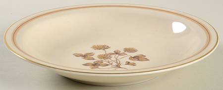 Golden Clover Rim Soup Bowl