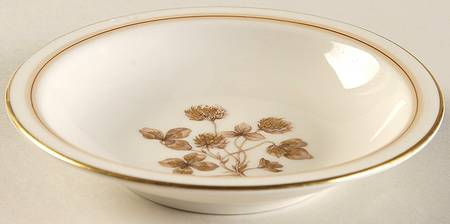 Golden Clover Rim Fruit/Dessert (Sauce) Bowl