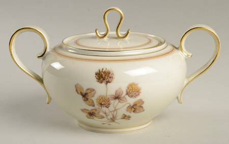 Golden Clover Sugar Bowl & Lid