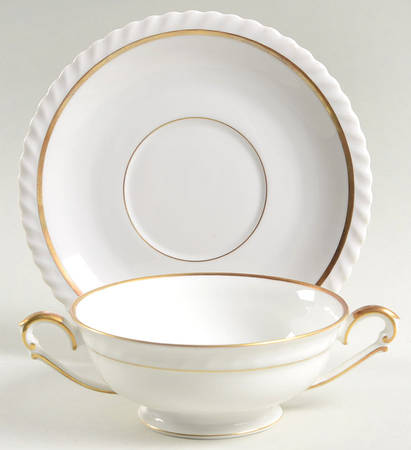 Symphony Footed Cream Soup Bowl & Saucer Set