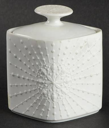 White Dimensions Mini Sugar Bowl & Lid