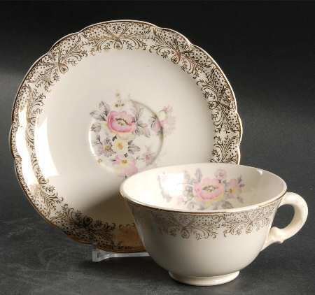 Blue Dawn Footed Cup & Saucer Set