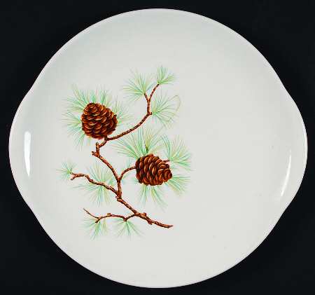 Pine Cone Handled Cake Plate