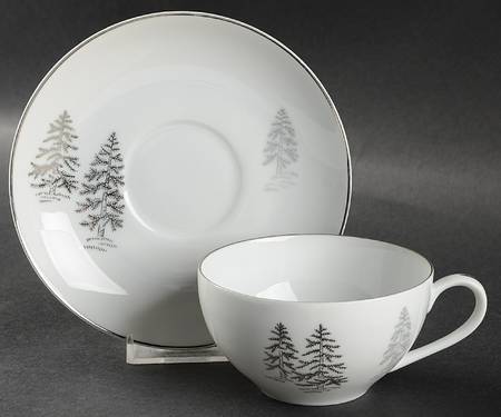 Silver Tree (Coupe) Flat Cup & Saucer Set
