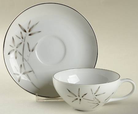 Bamboo Flat Cup & Saucer Set