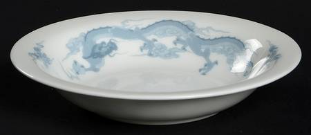 Dragon Blue and Gray Fruit/Dessert (Sauce) Bowl