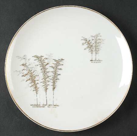 Gold Bamboo Salad Plate