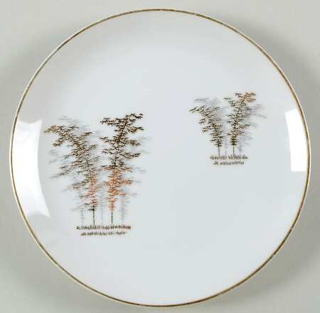 Gold Bamboo Bread & Butter Plate