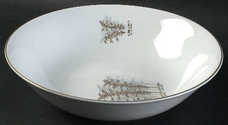Gold Bamboo 9" Round Vegetable Bowl