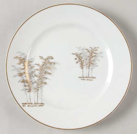 Gold Bamboo Bread & Butter Plate