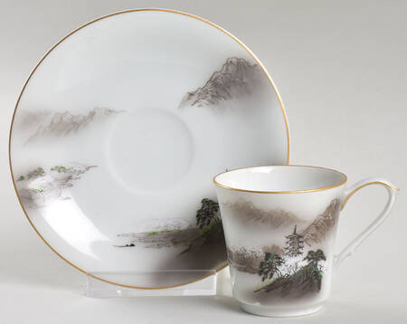 Landscape Flat Demitasse Cup & Saucer Set