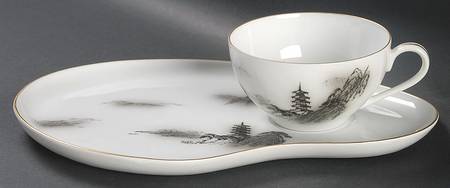 Landscape Snack Plate & Cup Set