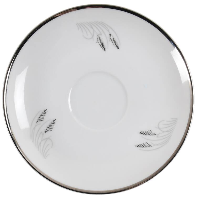Moon Glow (Black Plant) Saucer for Flat Cup