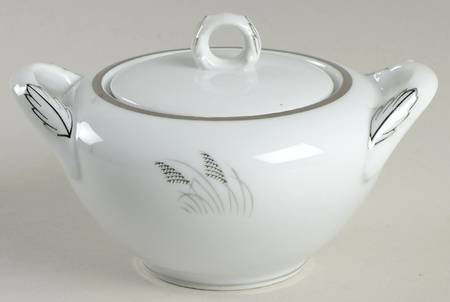 Moon Glow (Black Plant) Sugar Bowl & Lid