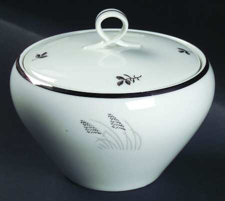 Moon Glow (Black Plant) Sugar Bowl & Lid