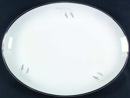 Moon Glow (Black Plant) 16" Oval Serving Platter