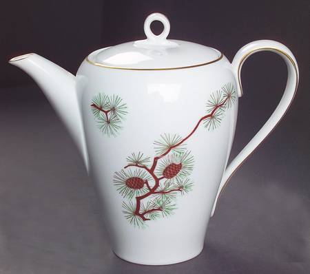 Pine Cone (Coupe Shape) Teapot & Lid