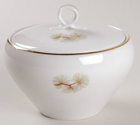 Pine Cone (Coupe Shape) Sugar Bowl & Lid
