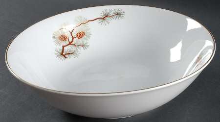 Pine Cone (Coupe Shape) 9" Round Vegetable Bowl