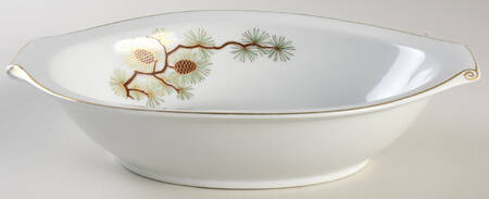 Pine Cone (Rim Shape) 11" Oval Vegetable Bowl
