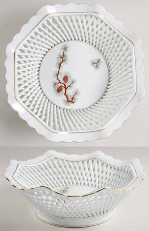 Pine Cone (Rim Shape) Large Open Weave Basket