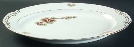 Pine Cone (Rim Shape) 16" Oval Serving Platter