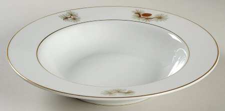 Pine Cone (Rim Shape) Large Rim Soup Bowl