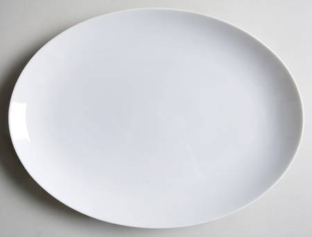 Plain White 12" Oval Serving Platter
