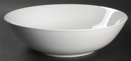 Plain White 9" Salad Serving Bowl
