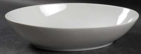 Plain White 10" Oval Vegetable Bowl