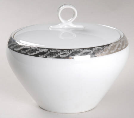 Silver Lichen Sugar Bowl & Lid