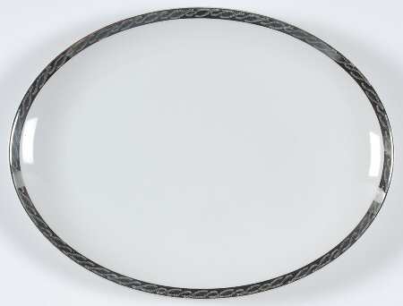 Silver Lichen 12" Oval Serving Platter