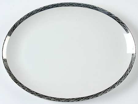 Silver Lichen 12" Oval Serving Platter
